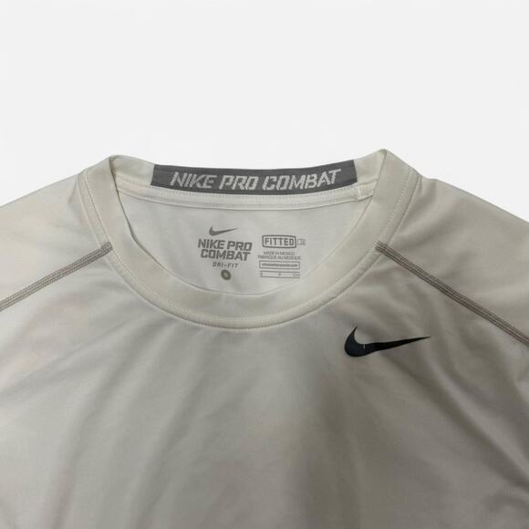 Nike Pro Combat Dri-Fit Compression Shirt Men’s Small White - Picture 3 of 4